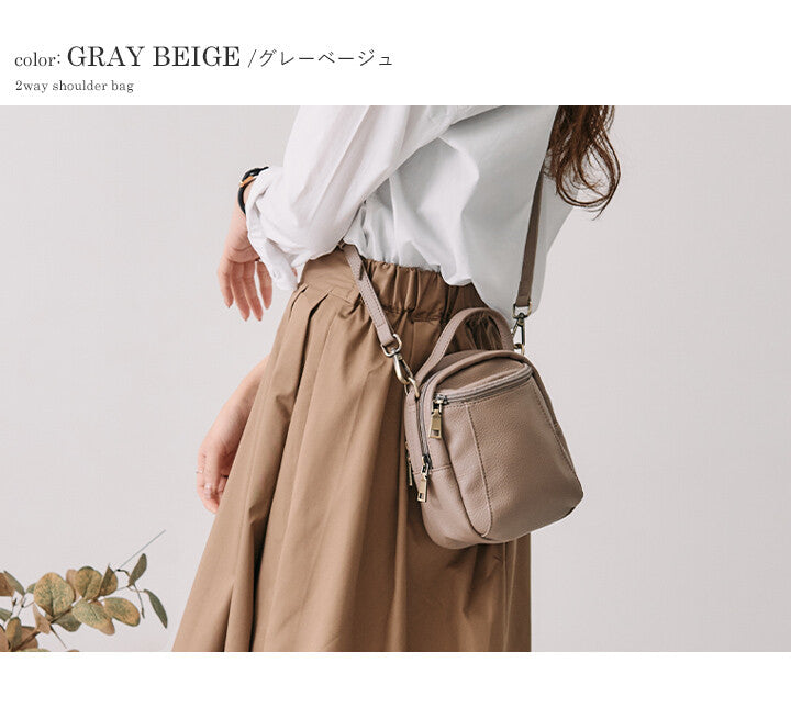 ショルダー バッグ ハンドバッグ ミニバッグ 2WAY レディース 無地 LIZDAYS リズデイズ