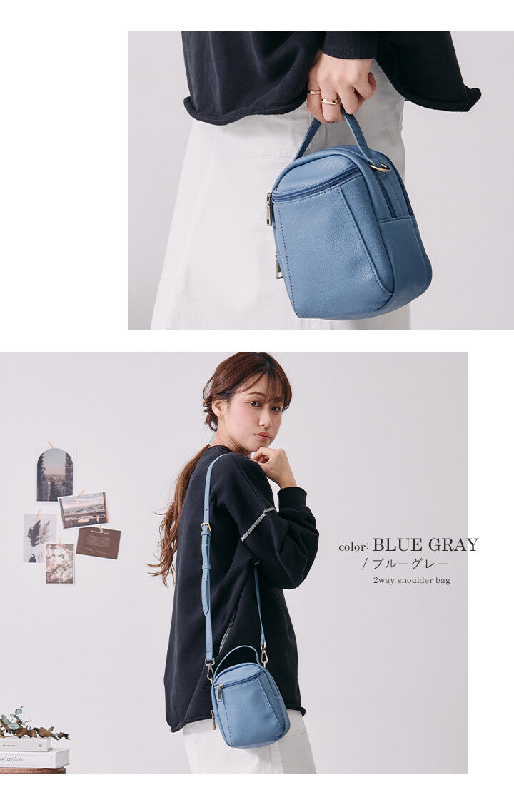 ショルダー バッグ ハンドバッグ ミニバッグ 2WAY レディース 無地 LIZDAYS リズデイズ