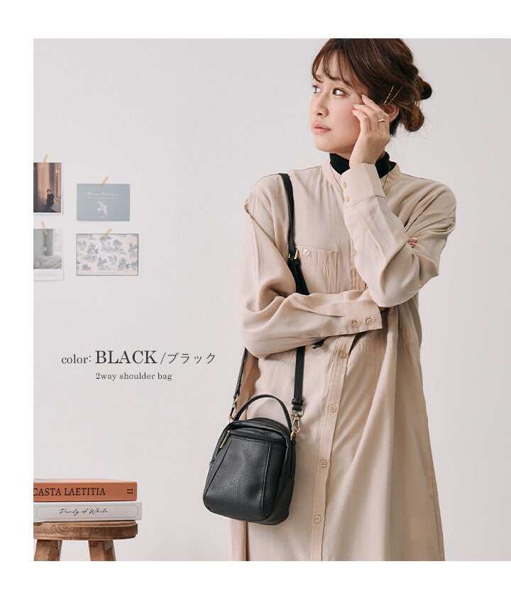 ショルダー バッグ ハンドバッグ ミニバッグ 2WAY レディース 無地 LIZDAYS リズデイズ