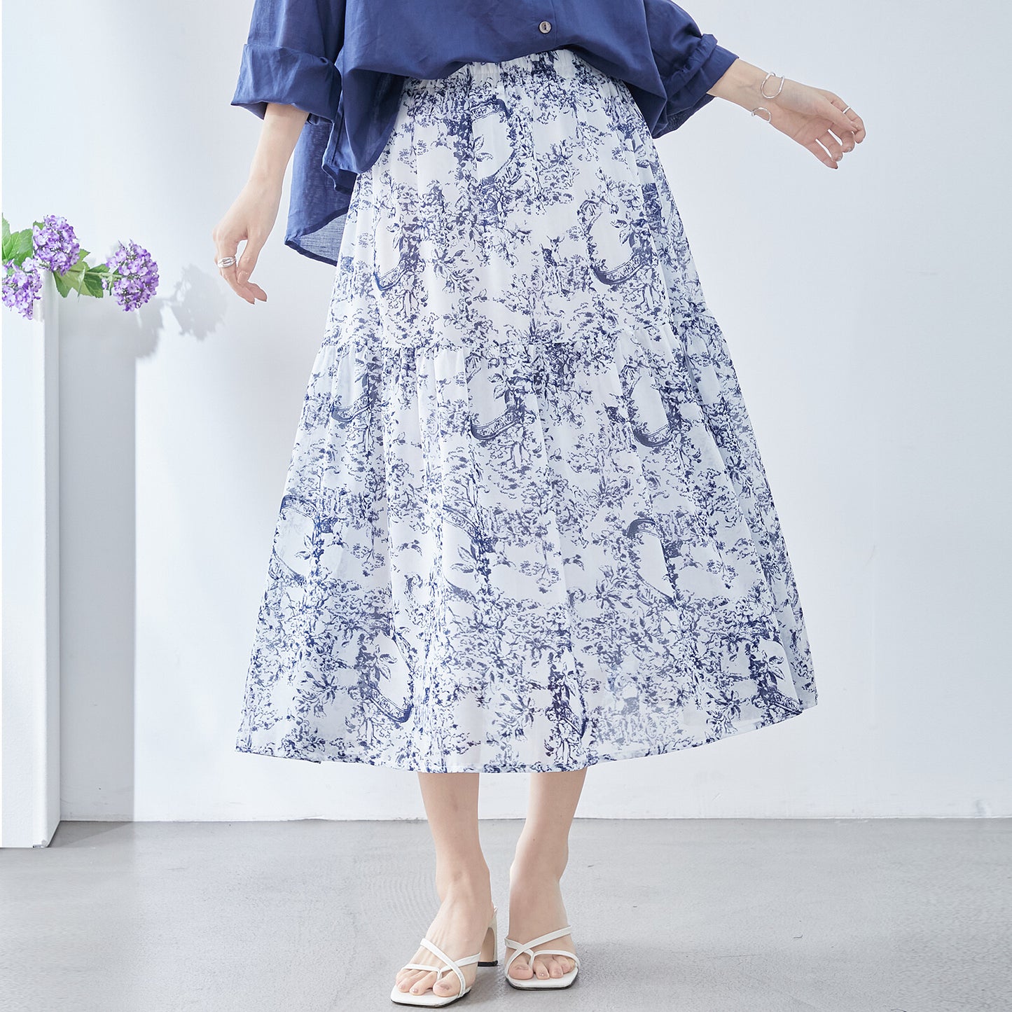 【M〜L】トワルドジュイプリント スカート (C04-116) 11395259