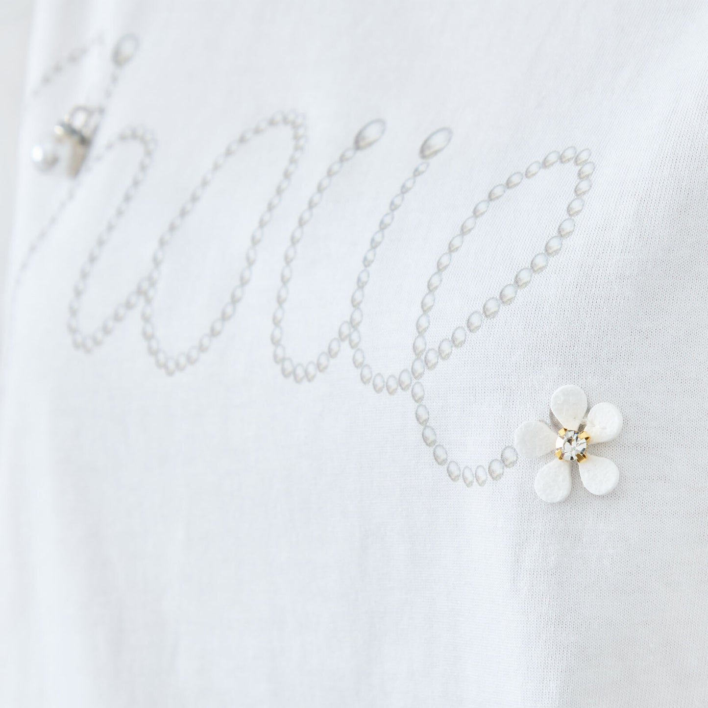 【M〜L】ビジュー アクセント トップス カットソー(C31-1779)