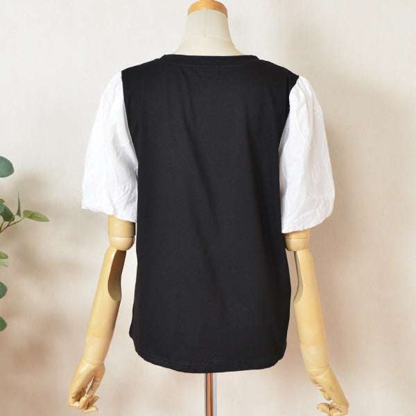 【M〜L】ビジュー アクセント トップス カットソー(C31-1779)