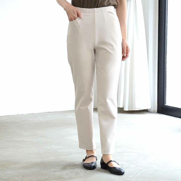 【M/L/LL】日本製 クロップドパンツ シェルタリングポケット付き|UV対策・ハイテンション素材・ストレッチ・体型カバー