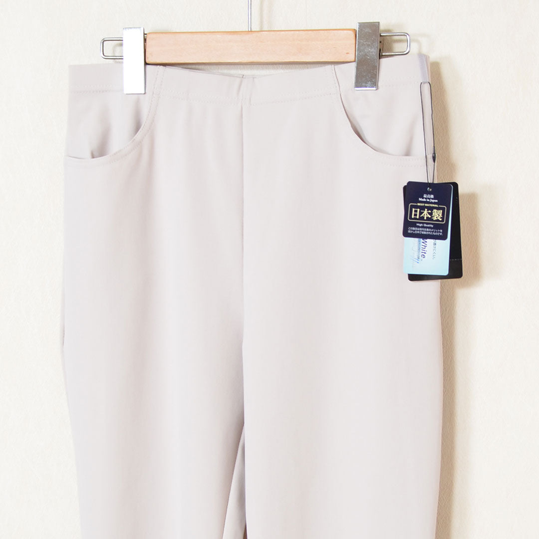 【M/L/LL】日本製 クロップドパンツ シェルタリングポケット付き|UV対策・ハイテンション素材・ストレッチ・体型カバー