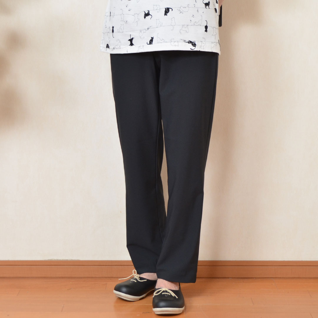【M/L/LL】日本製 クロップドパンツ シェルタリングポケット付き|UV対策・ハイテンション素材・ストレッチ・体型カバー