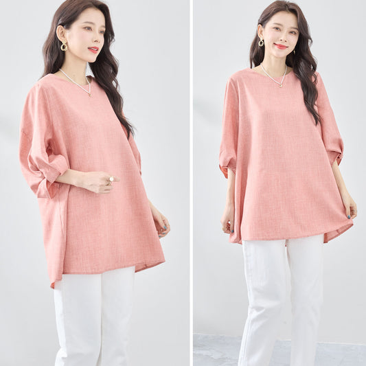 【M〜L】ボリューム袖 チュニック トップス (C01-419)