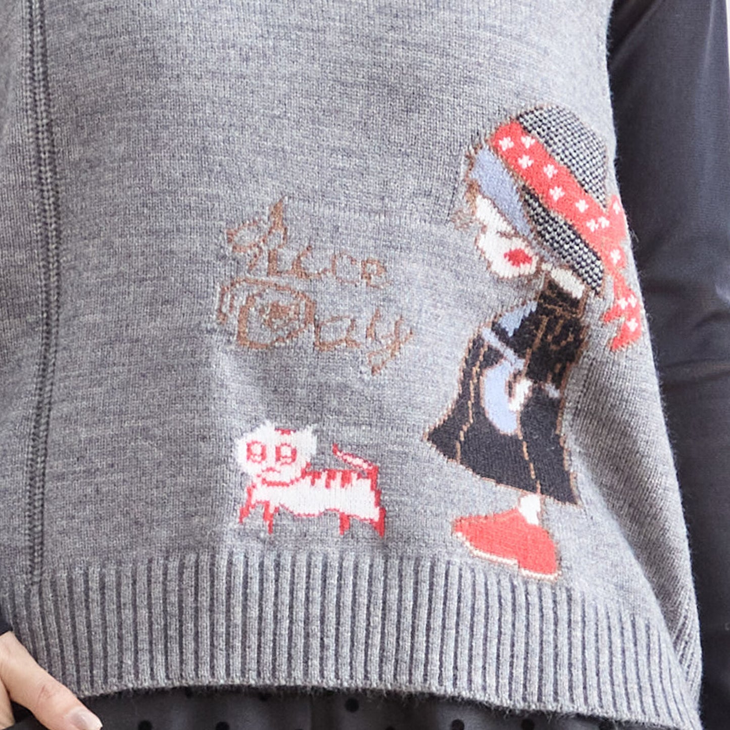 【M〜L】レトロガール ニット ベスト トップス(R33-172)