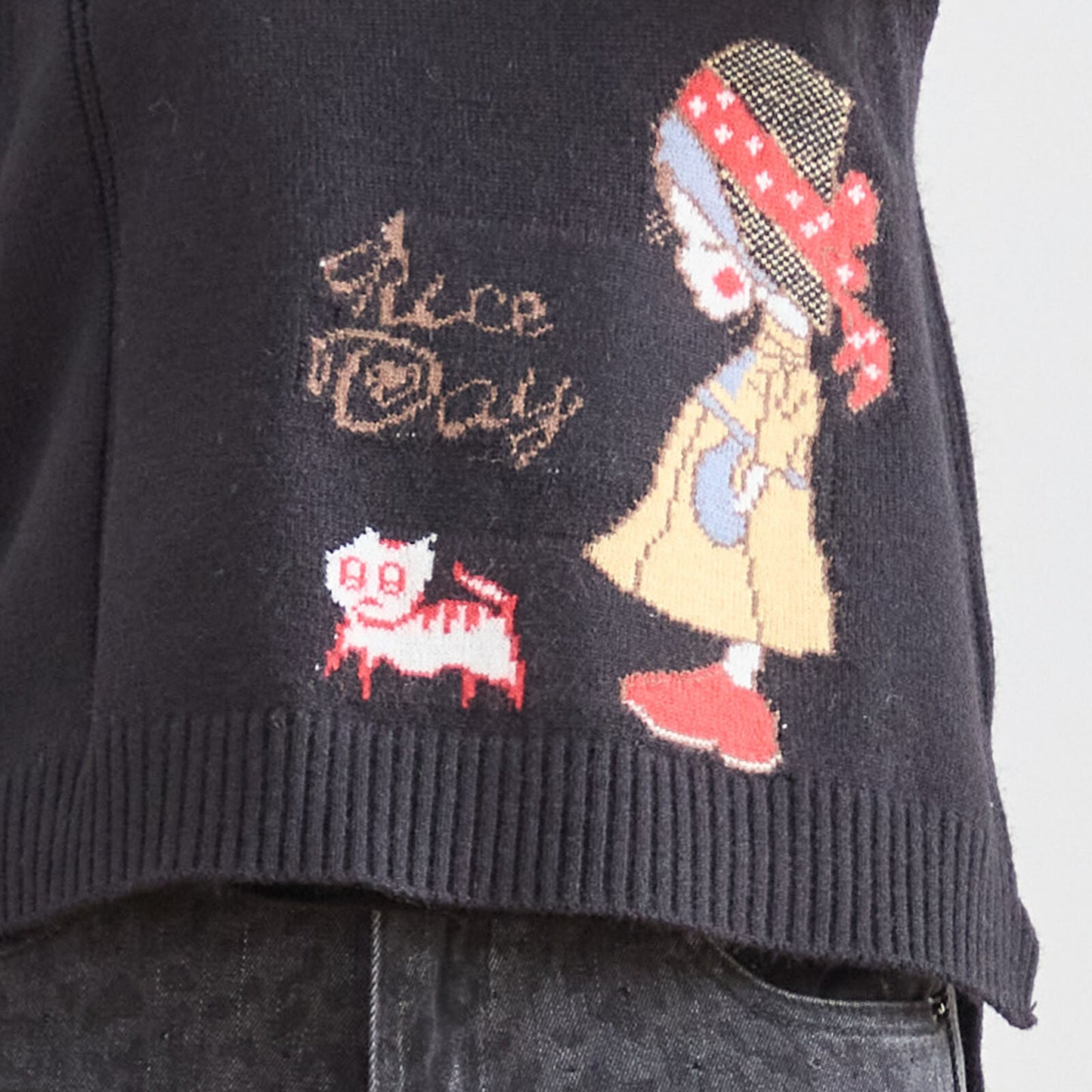 【M〜L】レトロガール ニット ベスト トップス(R33-172)