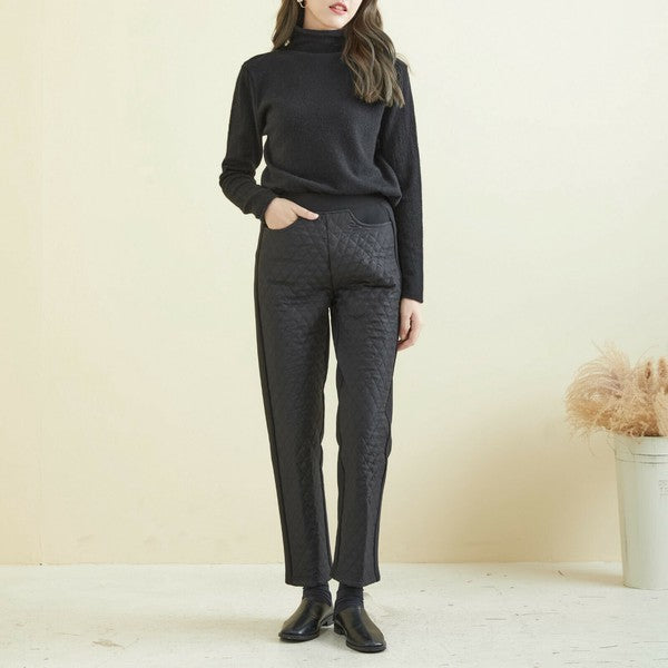 【M〜L:L〜LL】キルティング切替ストレッチパンツ【C05-107A:C05-108A】