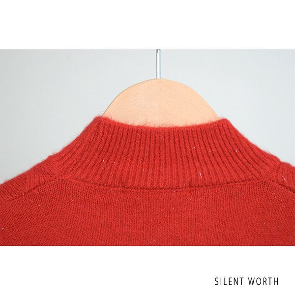 【Mサイズ】リブフレア切替ラメニットワンピース|裾フレア・きれいめシルエット・ラメ入り|SILENT WORTH N-3015