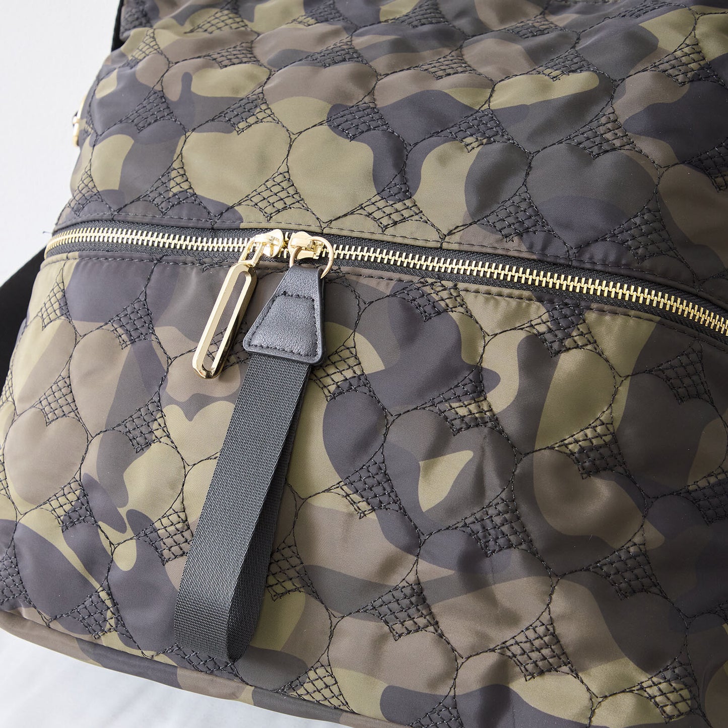 ハート カモフラ柄 2WAY ショルダーバッグ BAG トートバッグ (N92-049)