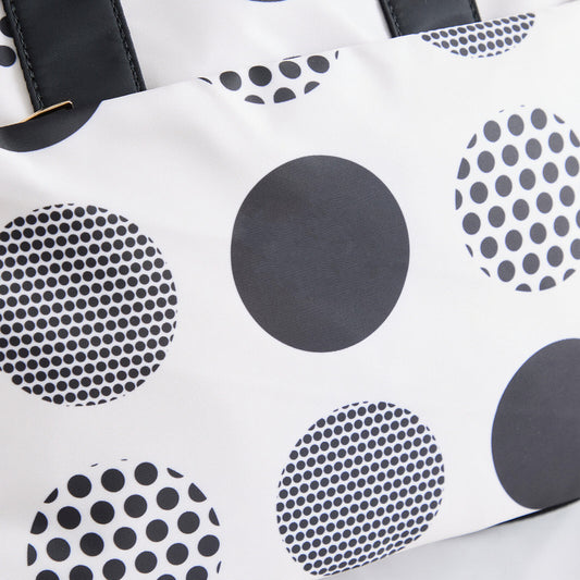 ランダム大ドット 2WAY ハンドバッグ トートバッグ (N92-075)