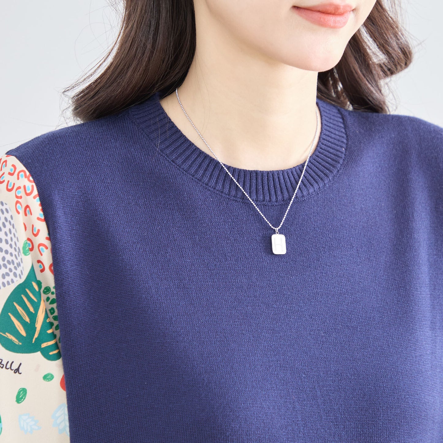 【M〜L】レイヤード風 POPプリント ワンピース (N83-094) (5号店)