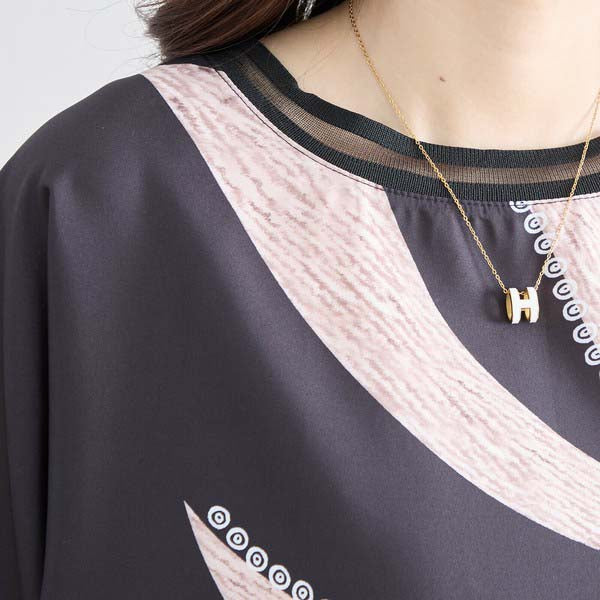 L〜LL 大きいサイズ ビックフラワー トップス Tシャツ カットソー レディース 半袖/ブラック 黒/N12-397