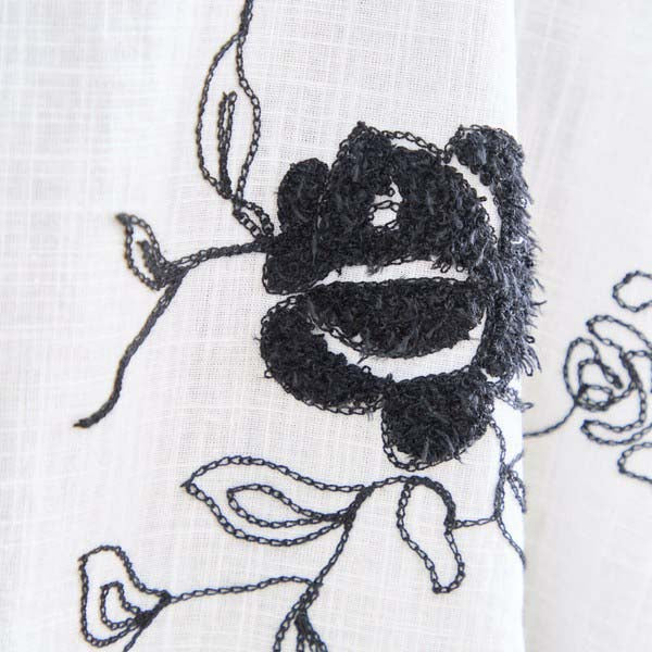 【綿100%×刺しゅう】花柄コットンチュニック M〜L対応|春夏トップス