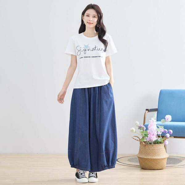 【M〜L】ラインストーン&スパンコールデザイン Tシャツ カットソー (N12-413)