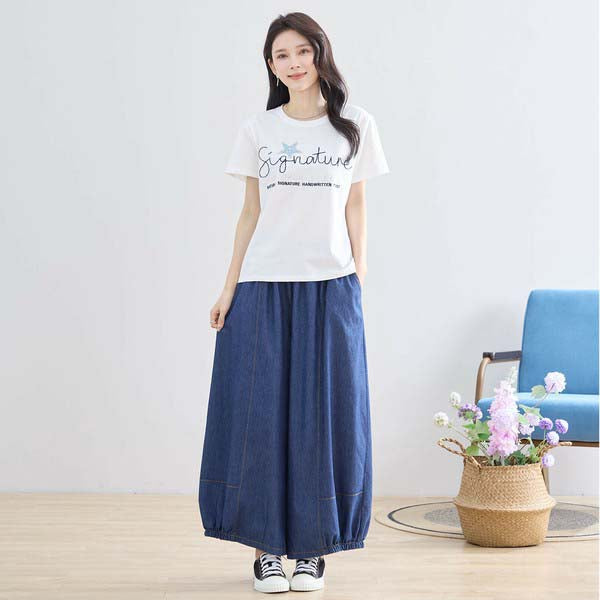 【M〜L】ラインストーン&スパンコールデザイン Tシャツ カットソー (N12-413)