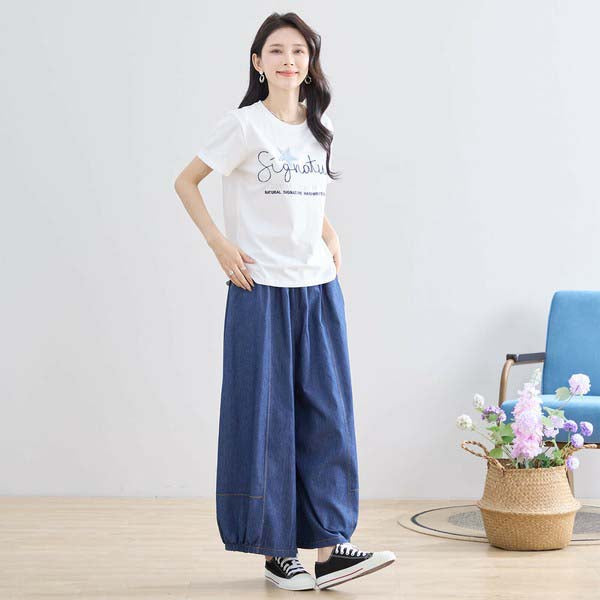 【M〜L】ラインストーン&スパンコールデザイン Tシャツ カットソー (N12-413)