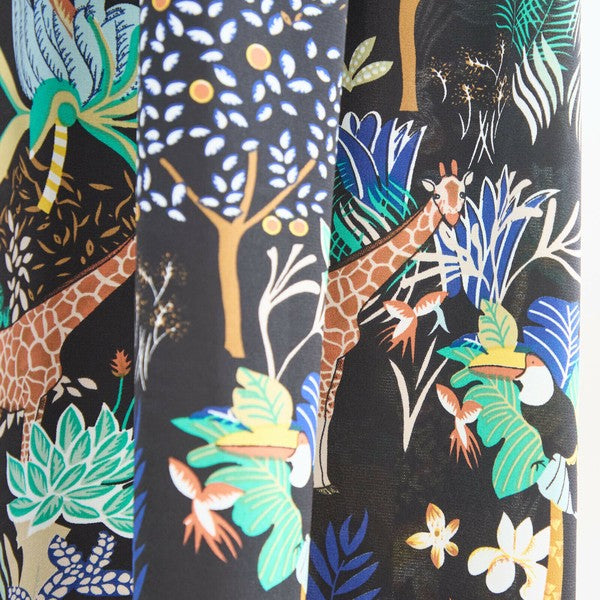 【L〜LL】レイヤード風サファリプリントワンピース|異素材切替・アニマル柄・長袖・TRUBE・N83-060