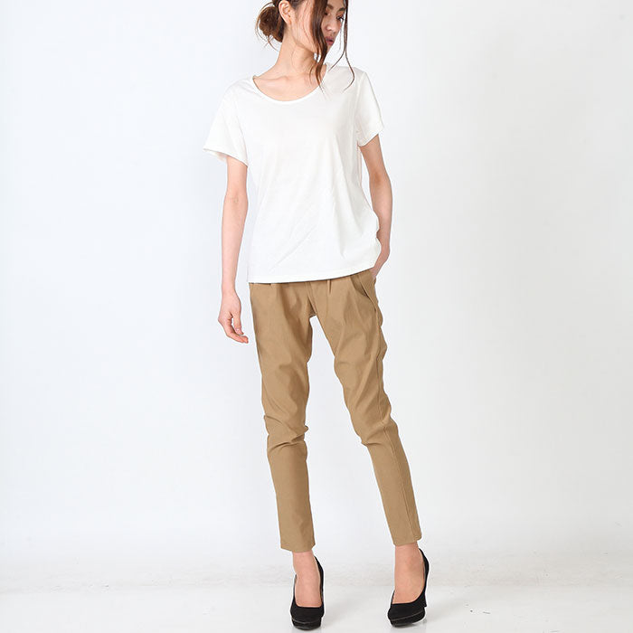 【2253n|M〜LL対応】美脚テーパードパンツ|ストレッチ×ウエストゴム・きれいめジョガー