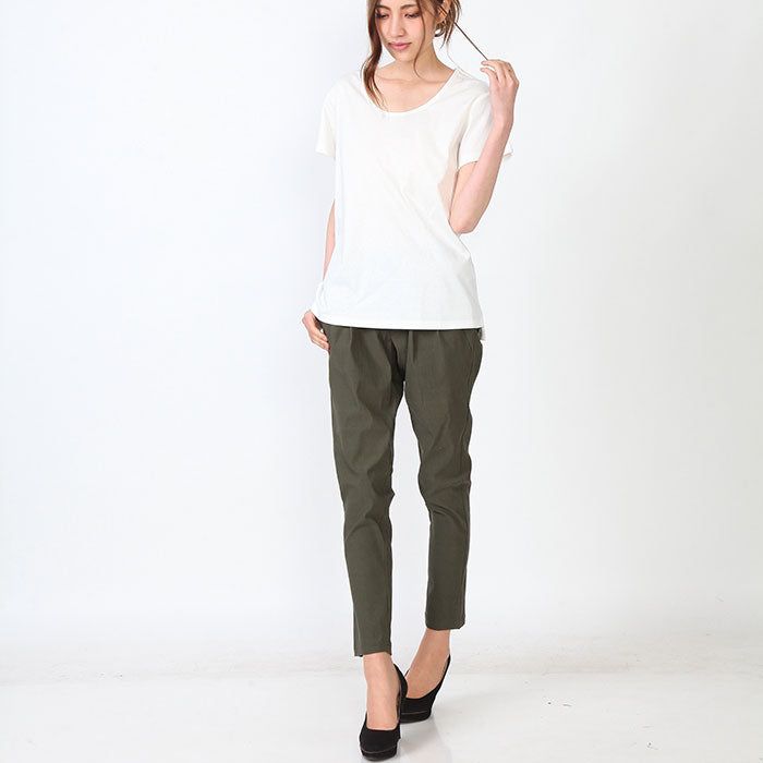 【2253n|M〜LL対応】美脚テーパードパンツ|ストレッチ×ウエストゴム・きれいめジョガー