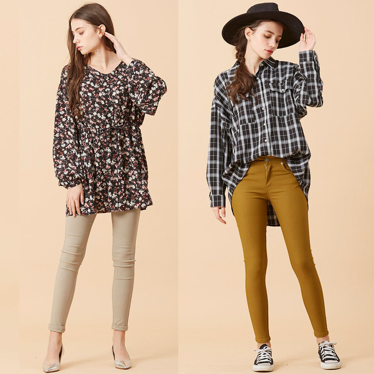 【5929242|M〜LL対応】ストレッチスリム レギパン|10分丈・無地カラーデニム・美脚スキニーパンツ