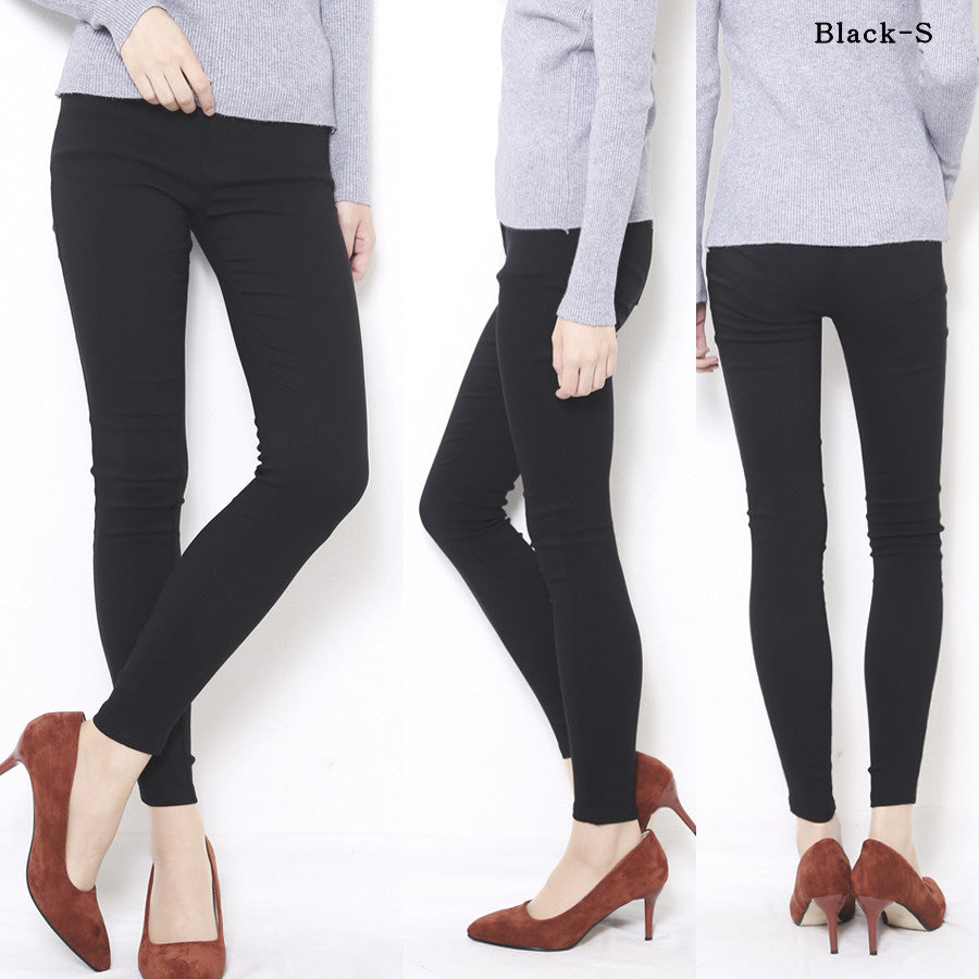 【5929242|M〜LL対応】ストレッチスリム レギパン|10分丈・無地カラーデニム・美脚スキニーパンツ
