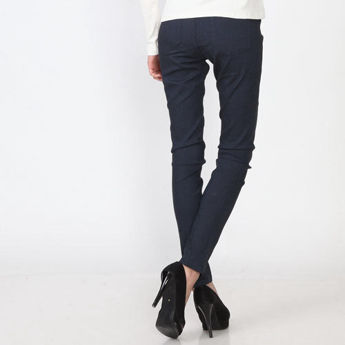 【5929242|M〜LL対応】ストレッチスリム レギパン|10分丈・無地カラーデニム・美脚スキニーパンツ