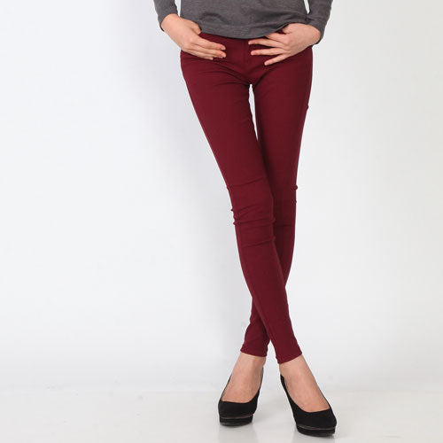 【5929242|M〜LL対応】ストレッチスリム レギパン|10分丈・無地カラーデニム・美脚スキニーパンツ