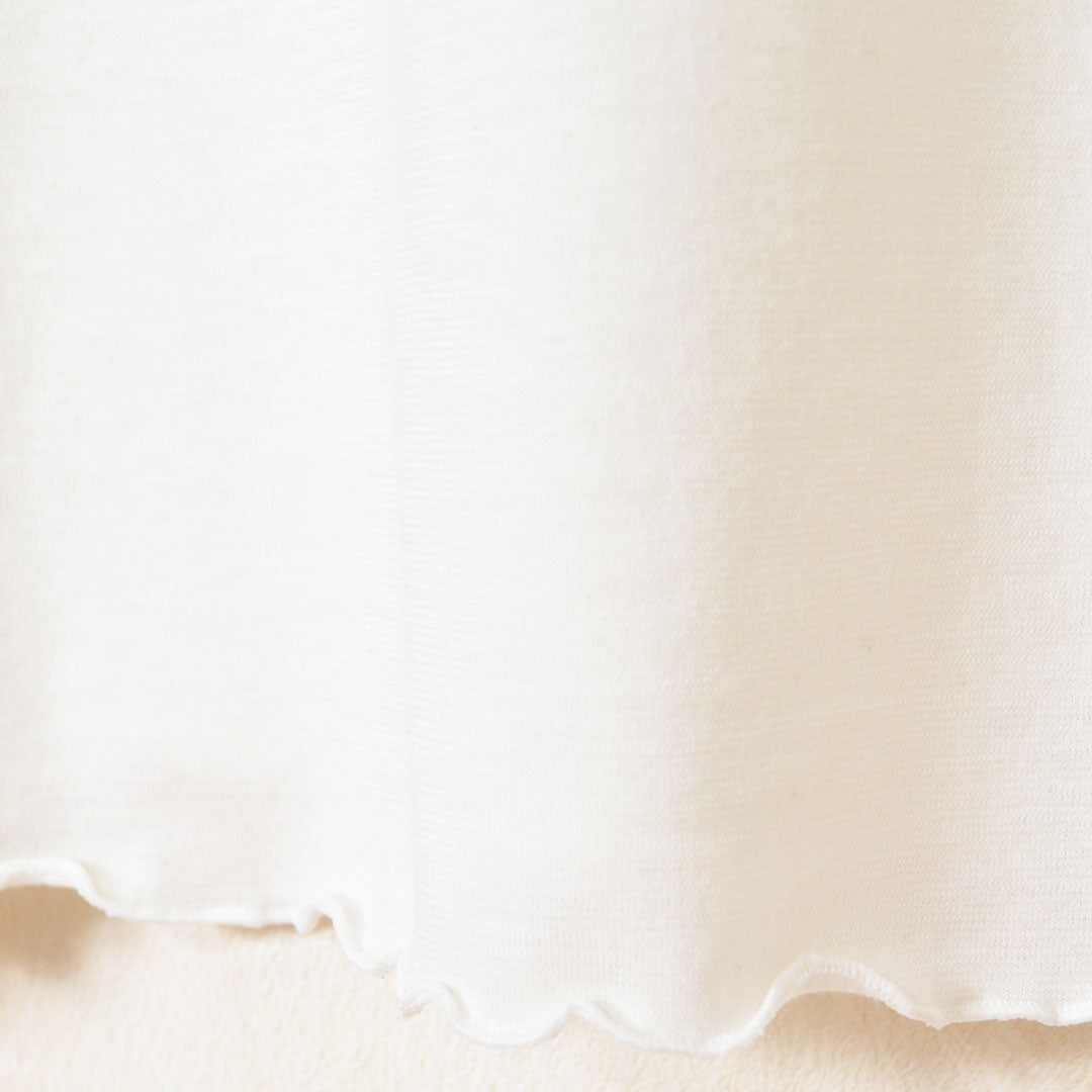 【M〜L】日本製チュール切替ボトルネックタンクトップ|涼感×上品レース(D16039)