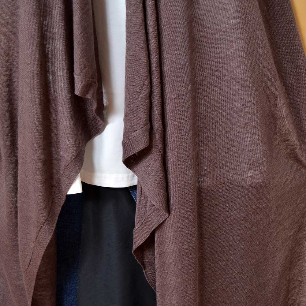【訳あり】麻100% リネン カーディガン ノースリーブ 羽織 レイヤード レディース 上代ラベル付き ¥12800