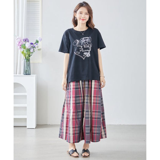 【M〜L】パルファム ハート デザイン Tシャツ カットソー (C31-1344)