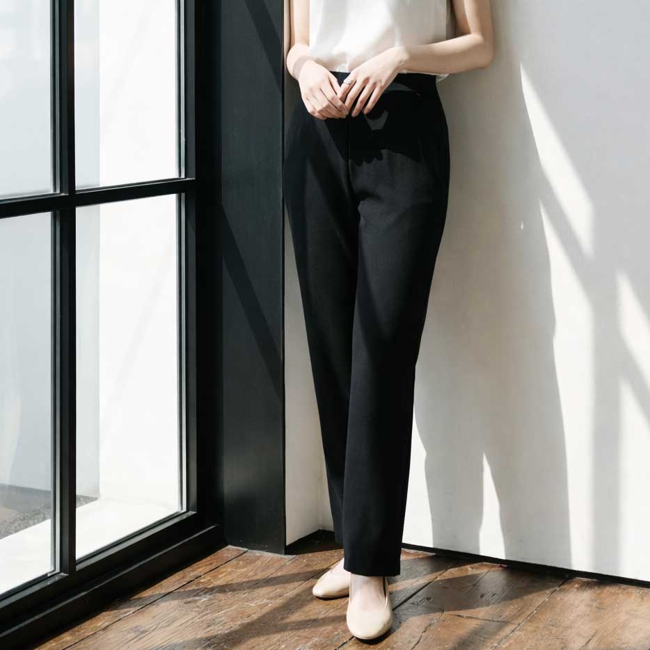 【M/L/LL】日本製 クロップドパンツ シェルタリングポケット付き｜UV対策・ハイテンション素材・ストレッチ・体型カバー