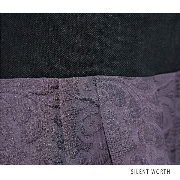 【Mサイズ】ふくれジャカード配色プルオーバー｜異素材切替・体型カバー・長袖トップス・秋冬・Z-093