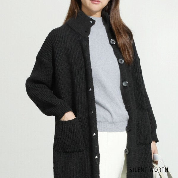 Mサイズ】畦編みロングニットカーディガン｜SILENT WORTH レディース