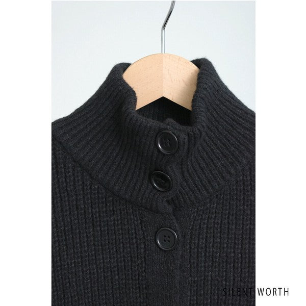 【Mサイズ】畦編みロングニットカーディガン｜SILENT WORTH レディース 羽織り 秋冬 長袖 ロング丈 N-2963