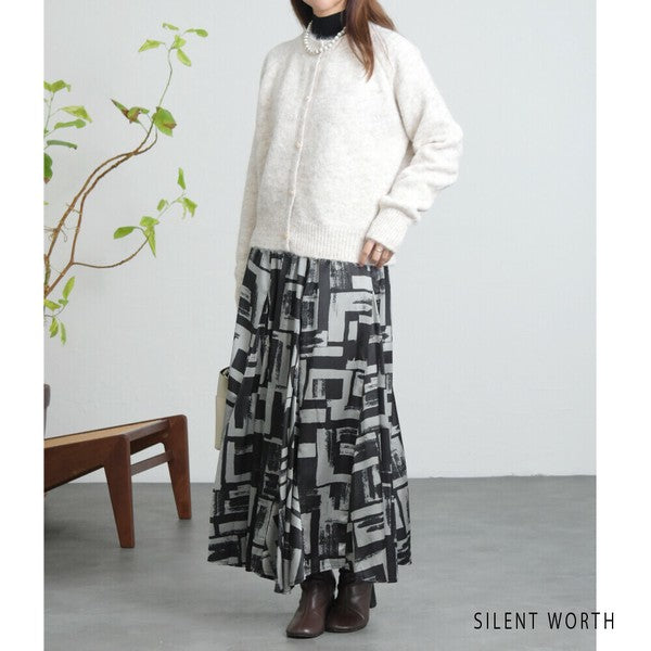 【Mサイズ】メランジ起毛ニットカーディガン｜SILENT WORTH レディース 秋冬 長袖 羽織り N-2977