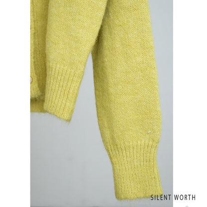 【Mサイズ】メランジ起毛ニットカーディガン｜SILENT WORTH レディース 秋冬 長袖 羽織り N-2977