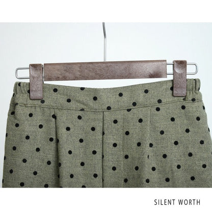 【Mサイズ】ドットフロッキーツイード調パンツ｜ワイドシルエット・裏地付き・SILENT WORTH C-3215