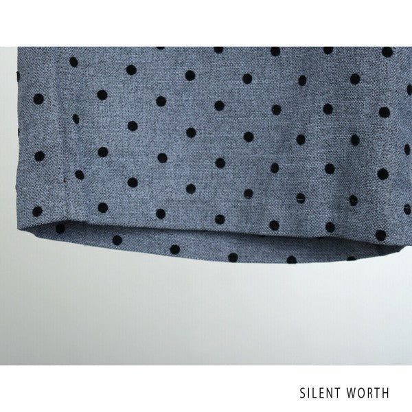 【Mサイズ】ドットフロッキーツイード調パンツ｜ワイドシルエット・裏地付き・SILENT WORTH C-3215