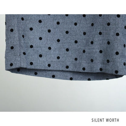 【Mサイズ】ドットフロッキーツイード調パンツ｜ワイドシルエット・裏地付き・SILENT WORTH C-3215