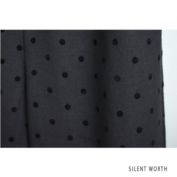【Mサイズ】ドットフロッキーツイード調パンツ｜ワイドシルエット・裏地付き・SILENT WORTH C-3215