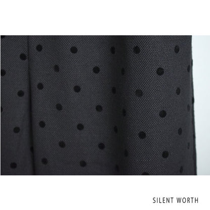 【Mサイズ】ドットフロッキーツイード調パンツ｜ワイドシルエット・裏地付き・SILENT WORTH C-3215