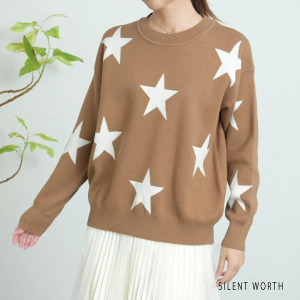 Mサイズ】星柄ニットプルオーバー｜SILENT WORTH レディース 秋冬