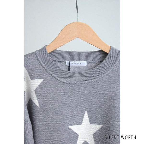 【Mサイズ】星柄ニットプルオーバー｜SILENT WORTH レディース 秋冬 トップス 長袖 セーター N-3016