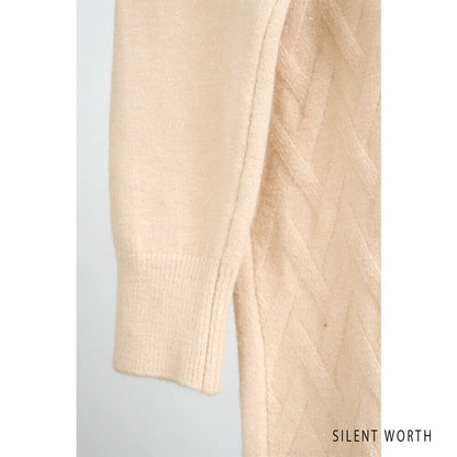 【Mサイズ】リブフレア切替ラメニットワンピース｜裾フレア・きれいめシルエット・ラメ入り｜SILENT WORTH N-3015