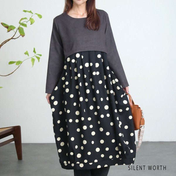 Mサイズ】ランダムドット柄配色ワンピース｜SILENT WORTH レディース