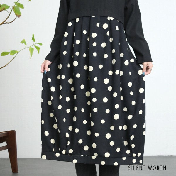 Mサイズ】ランダムドット柄配色ワンピース｜SILENT WORTH レディース