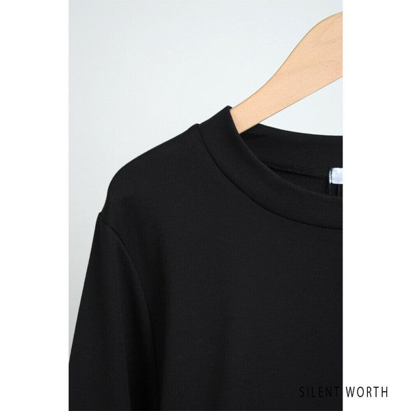 【Mサイズ】フェイクファー配色プルオーバー｜SILENT WORTH レディース 長袖 異素材切替 トップス 秋冬 C-3206