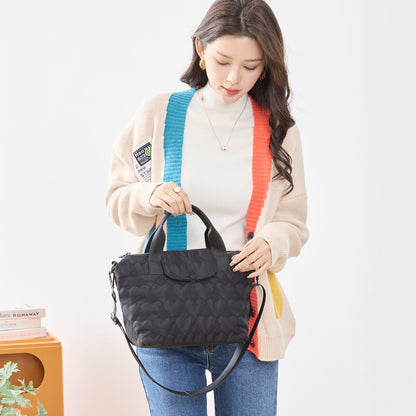 ハート シルエット 2WAY ショルダー バッグ BAG トートバッグ (N92-050)